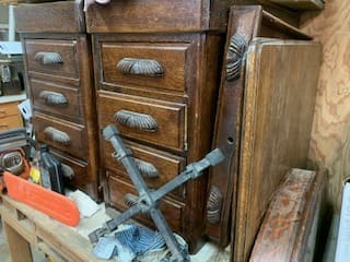 Antique Oak desk Ca. 1900.