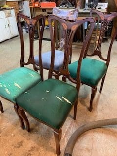 Art Nouveau chairs Ca 1890.