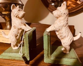 Scottie Dog Book Ends Ca 1920s.